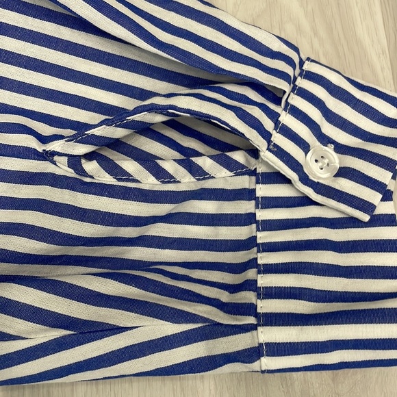 Revolve Brand Bardot Blue and White Striped Top - Picture 12 of 16